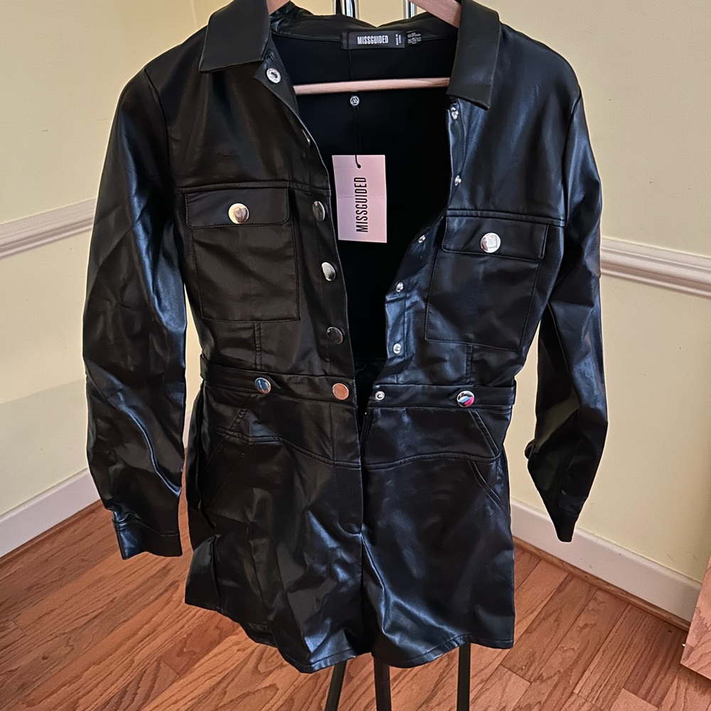 Leather romper